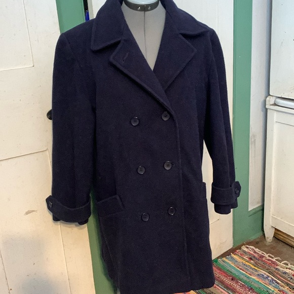Jonathan Logan Jackets & Blazers - Vintage Jonathan Logan classic navy blue pea coat